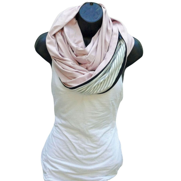 Pale pink bamboo scarf
