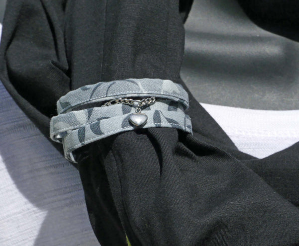 Bracelet argent décoratif pour Foulard multifonction - triple
