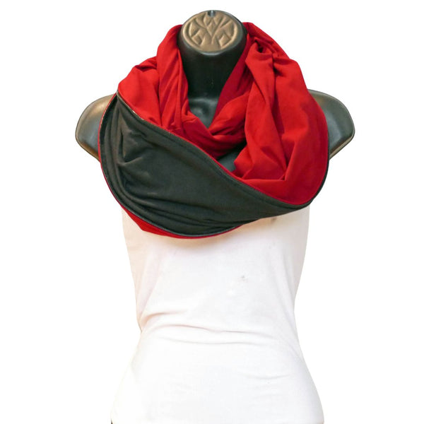 Red organic cotton scarf