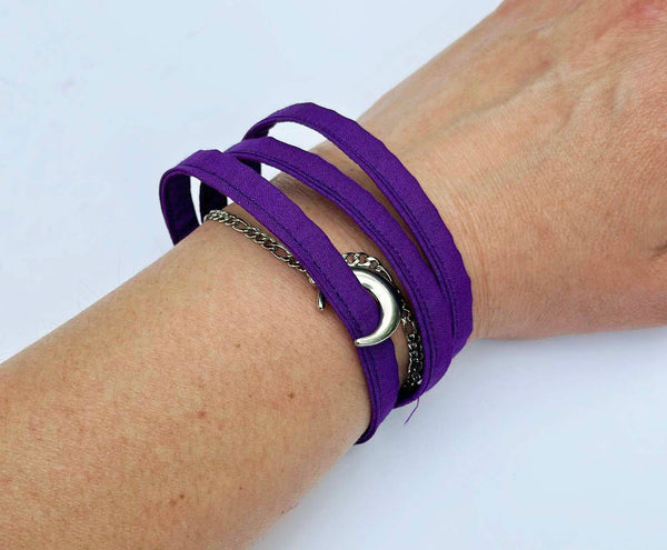 Bracelet argent décoratif pour Foulard multifonction - triple