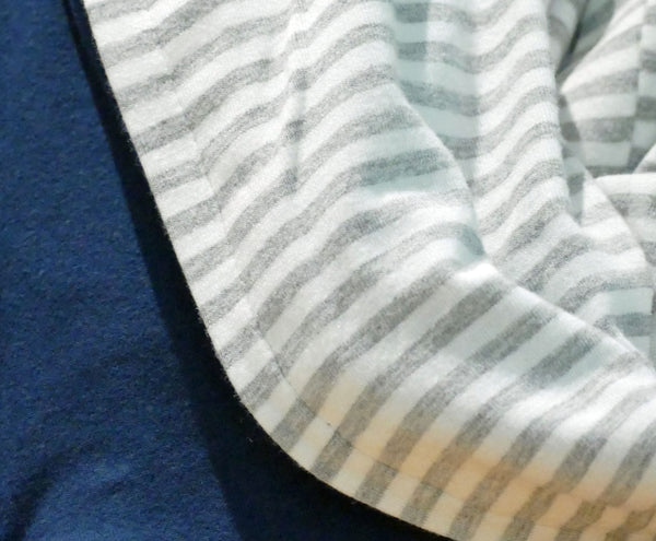 Infinity scarf in white and gray lined bamboo