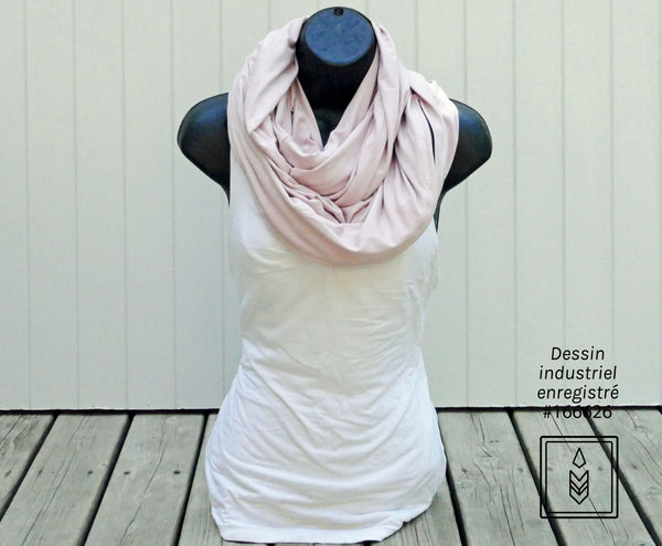 Pale pink bamboo scarf