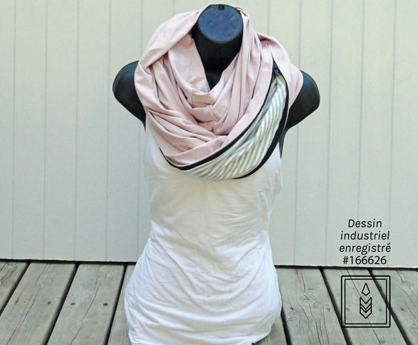 Pale pink bamboo scarf