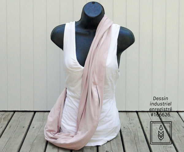 Pale pink bamboo scarf