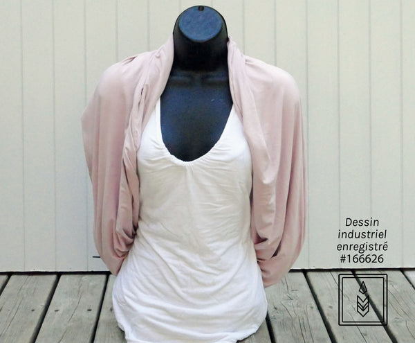 Pale pink bamboo scarf