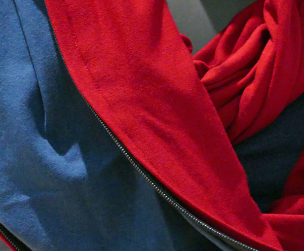 Red organic cotton scarf
