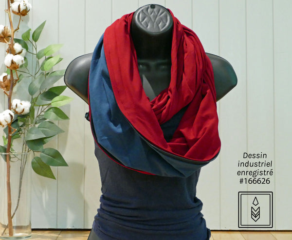 Red organic cotton scarf