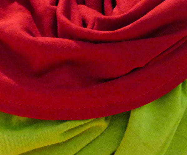 Red organic cotton scarf