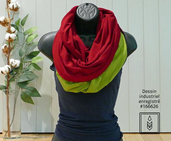 Red organic cotton scarf
