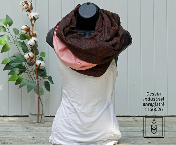 Brown floral scarf