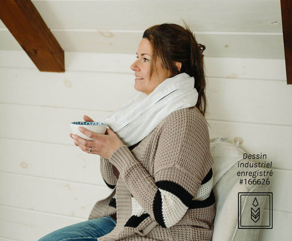 Cream bamboo scarf