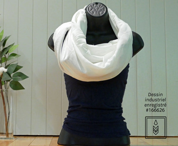 Cream bamboo scarf