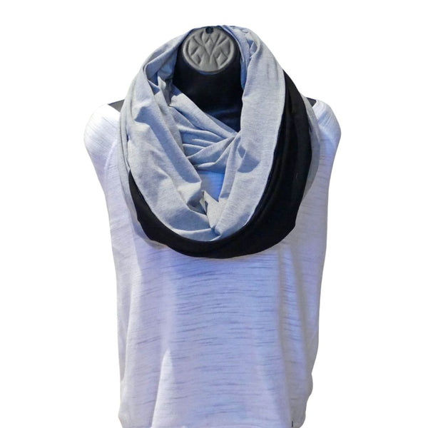 Infinity scarf in plain gray bamboo
