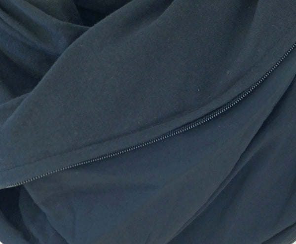 Plain black bamboo scarf