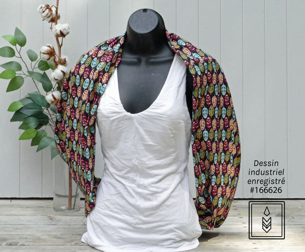 Feather pattern scarf