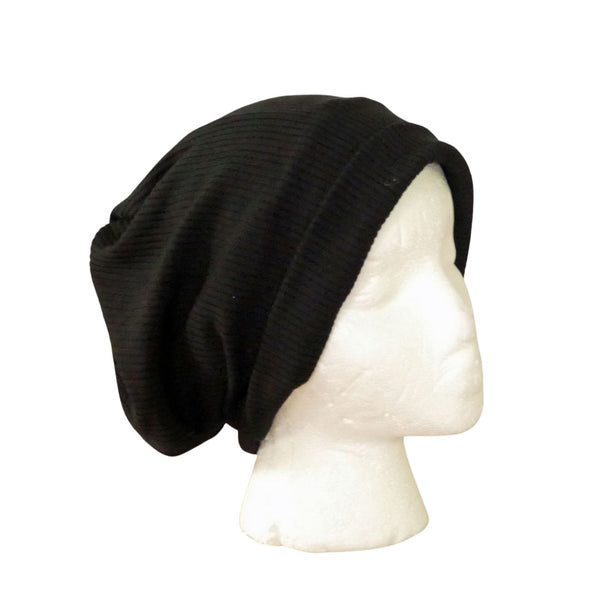 Tuque en bambou noir côtelé