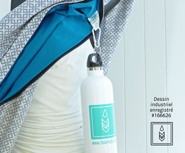 Insulated bottle with carabiner