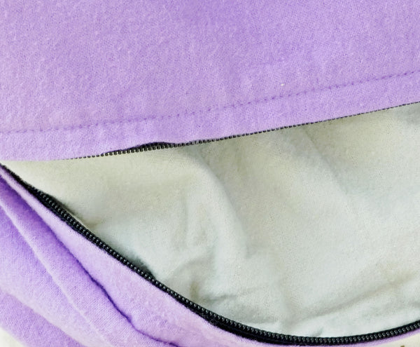 Purple winter flannel scarf for women