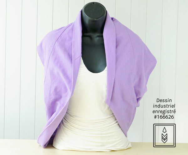 Purple winter flannel scarf for women