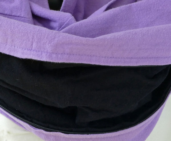 Purple winter flannel scarf for women