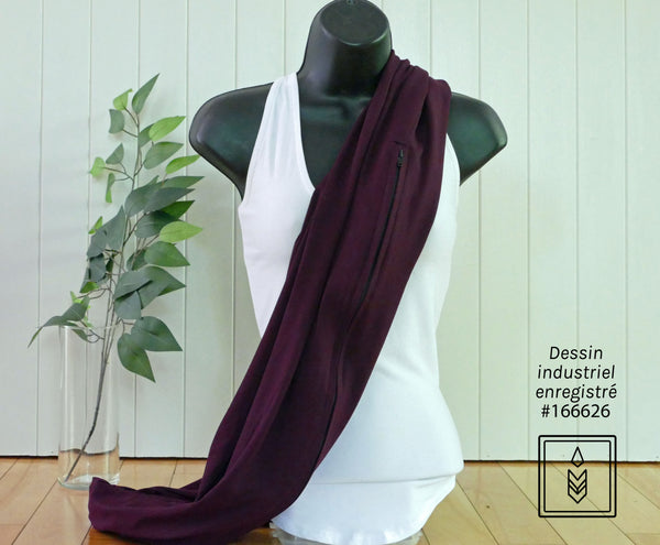 Purple organic cotton scarf