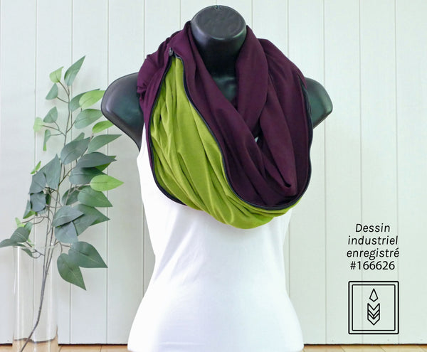 Purple organic cotton scarf