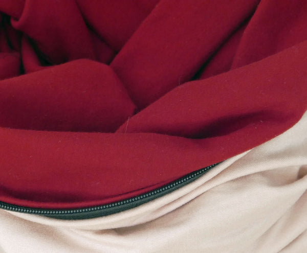 Red organic cotton scarf