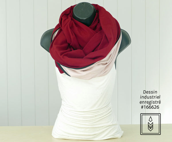 Red organic cotton scarf