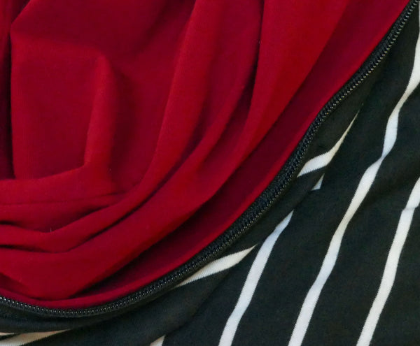 Red organic cotton scarf