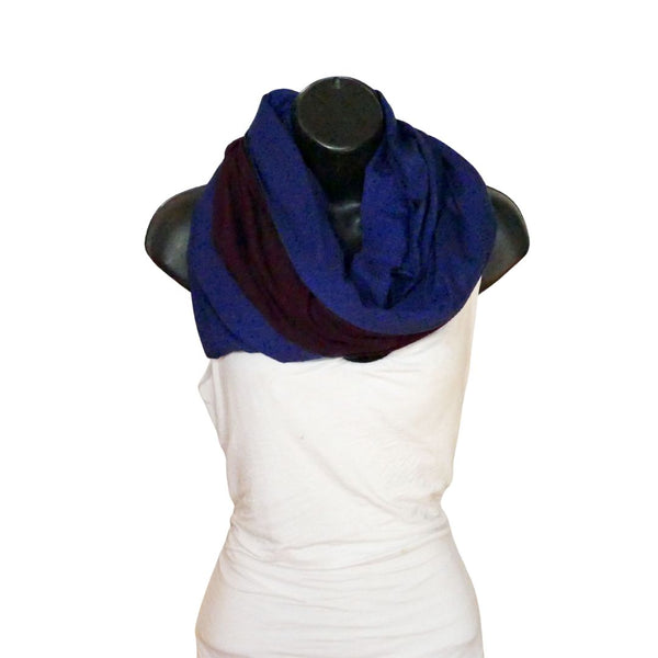 Foulard infini en bambou bleu foncé pour homme