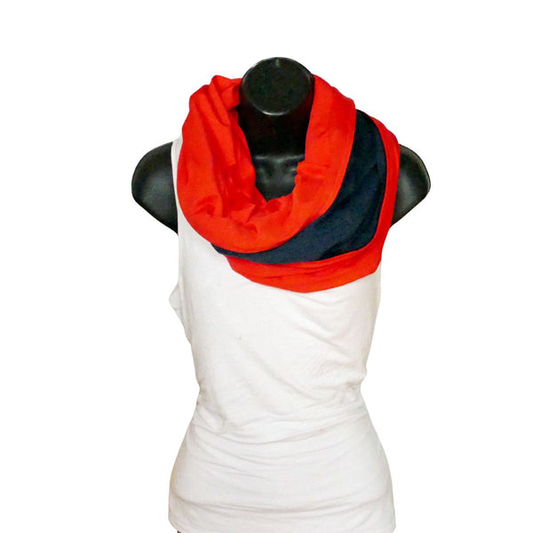 Foulard infini en bambou orange pour homme