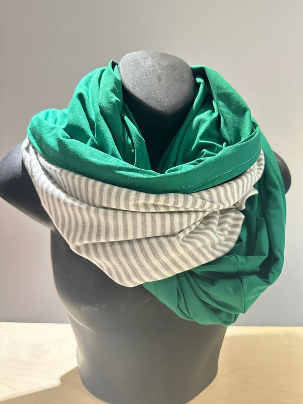 Green bamboo infinity scarf