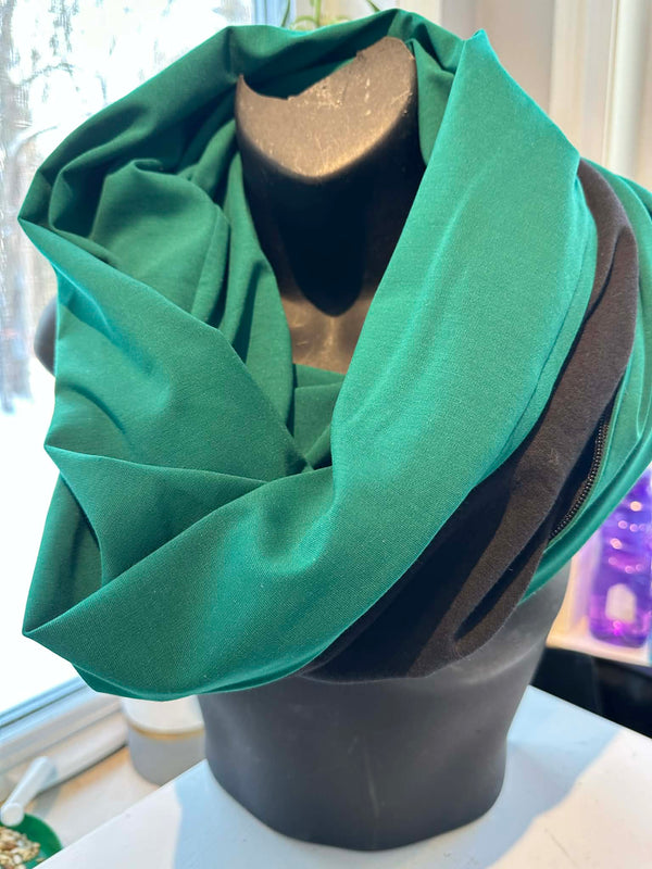 Foulard infini en bambou vert