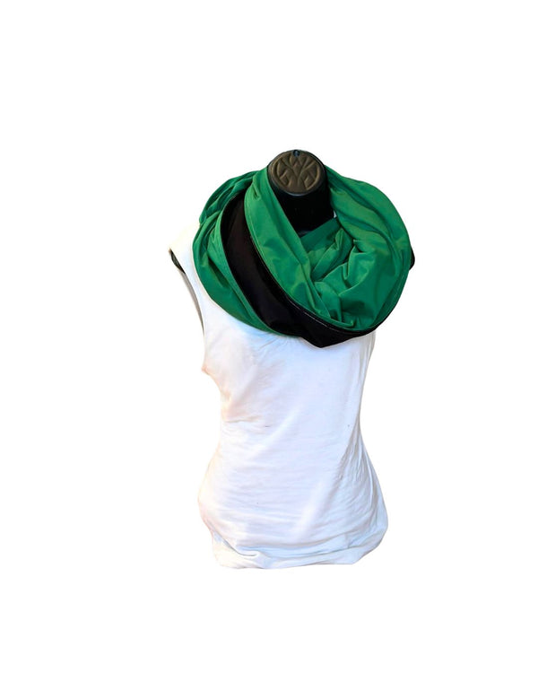 Green bamboo infinity scarf