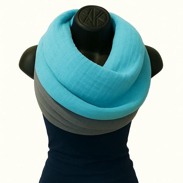 *PRE-ORDER* - White infinity scarf with dreamcatcher patterns