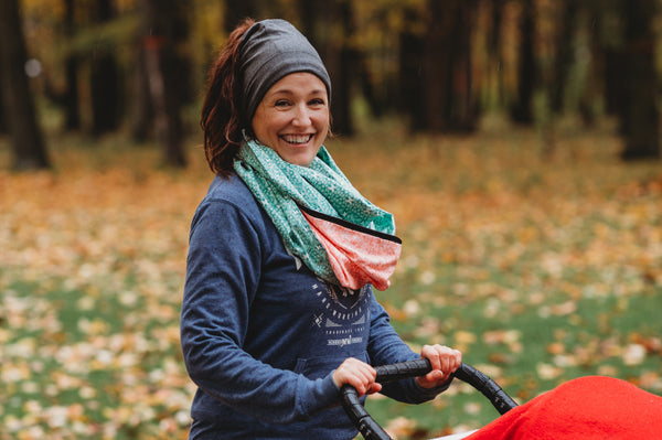 Foulard multifonction 5-en-1 en bambou vert forêt – randonnée, plein air et aventure légère