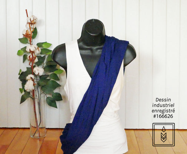 Foulard infini en bambou bleu foncé pour homme