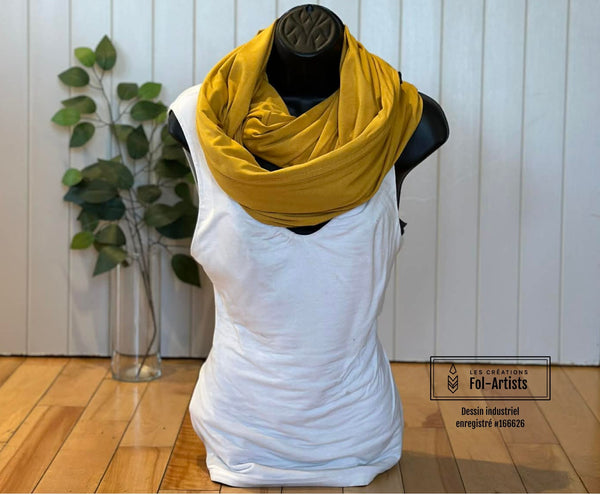Foulard infini en bambou jaune