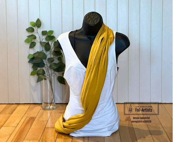 Foulard infini en bambou jaune