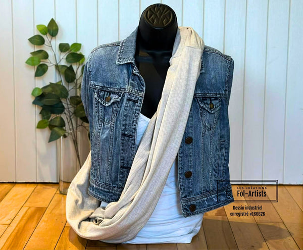 Foulard d'hiver en style cachemire couleur café-crème