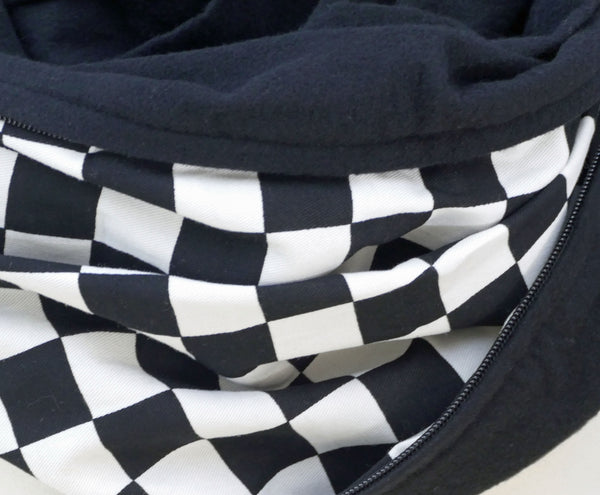 Foulard d'hiver en flanelle noire