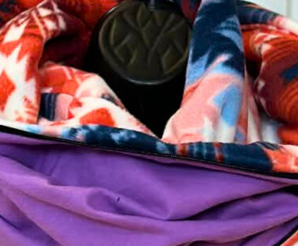 Foulard d'hiver en polar aux motifs boho