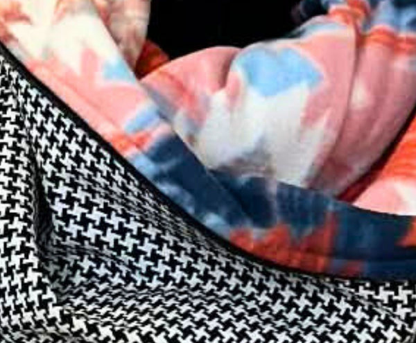 Foulard d'hiver en polar aux motifs boho