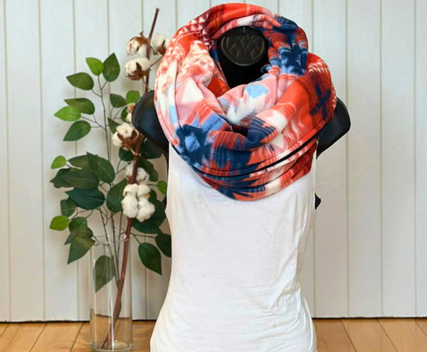 Foulard d'hiver en polar aux motifs boho