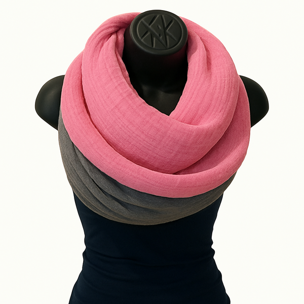 *PRE-ORDER* - White infinity scarf with dreamcatcher patterns