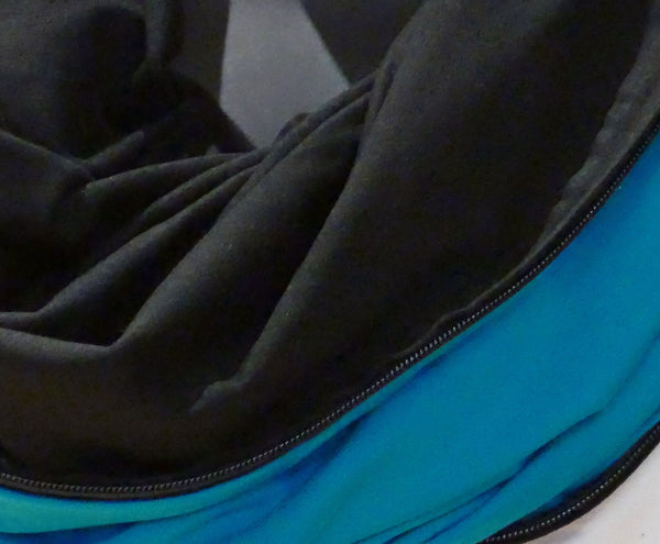 Foulard infini en coton biologique noir uni pour femme