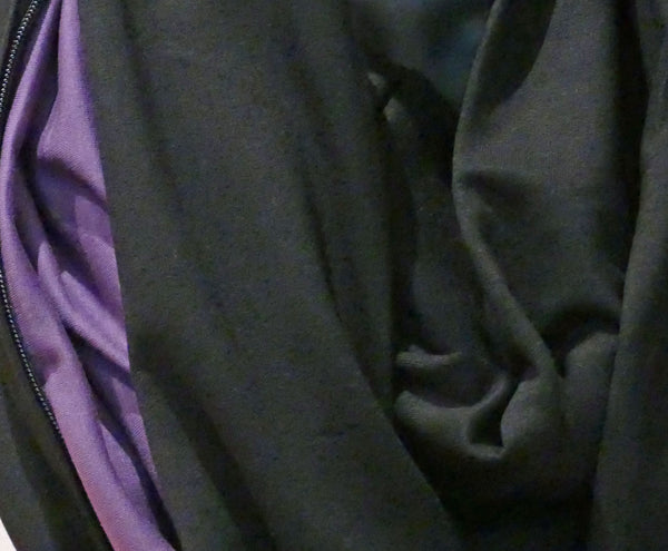 Foulard infini en coton biologique noir uni pour femme