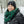 Foulard d'hiver en flanelle carreauté vert et noir pour femme