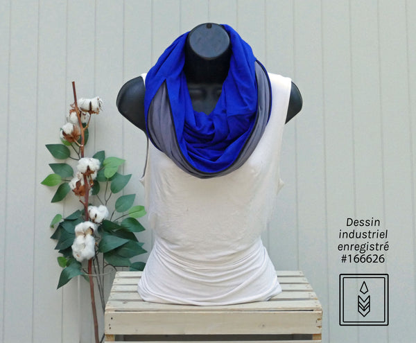 Foulard multifonction 5-en-1 en bambou bleu royal – conçu pour les sorties spontanées et les soirées qui s’étirent