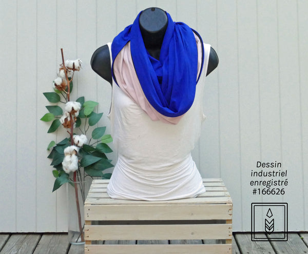 Foulard multifonction 5-en-1 en bambou bleu royal – conçu pour les sorties spontanées et les soirées qui s’étirent